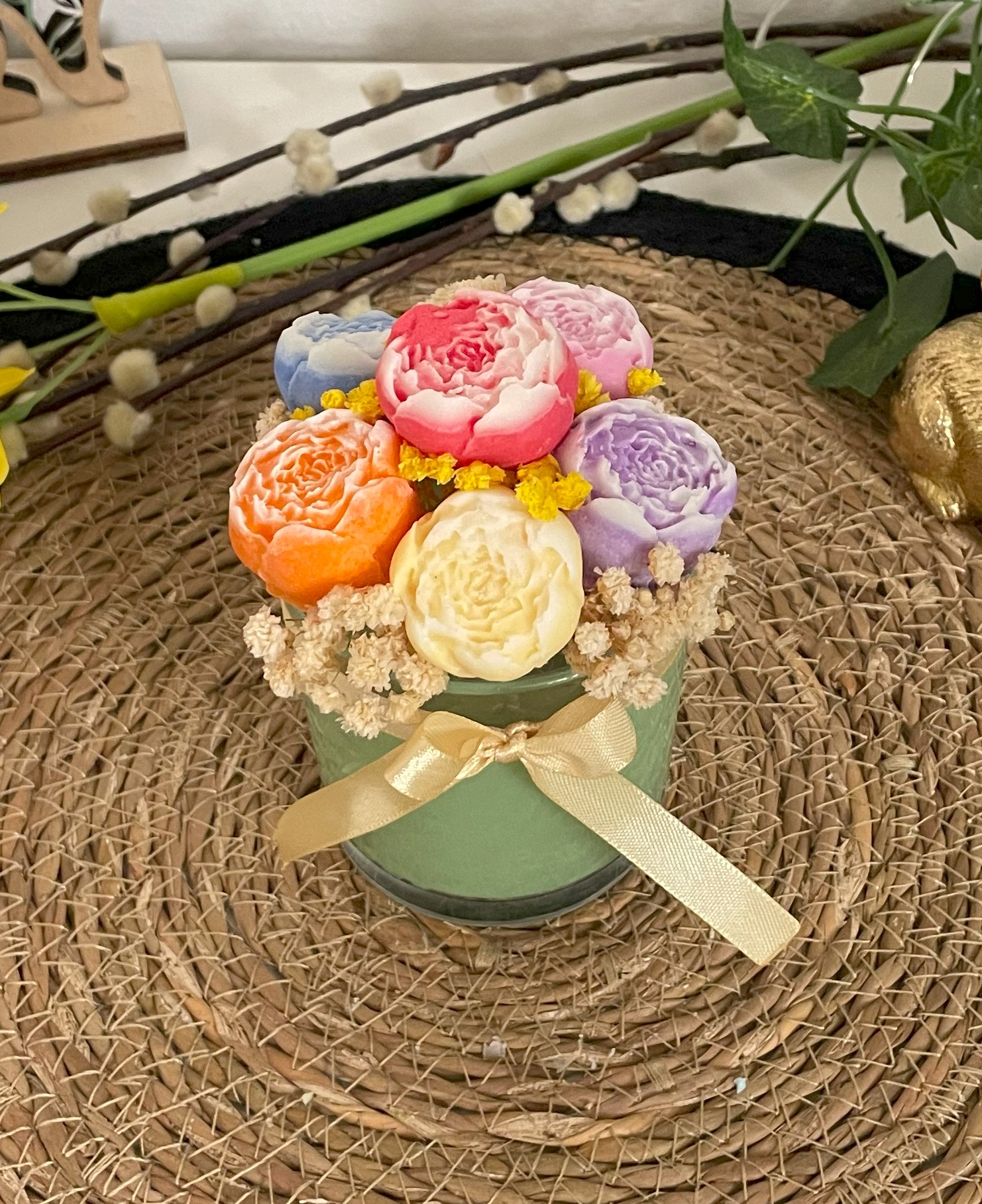 Bukiet ze świec sojowych w szkle - obrazek 3