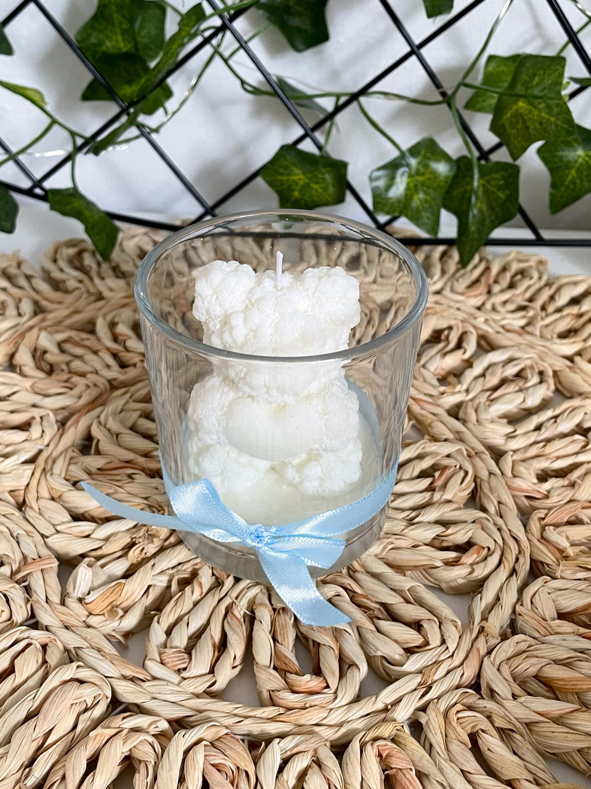 Świeca sojowa miś w szkle - obrazek 2