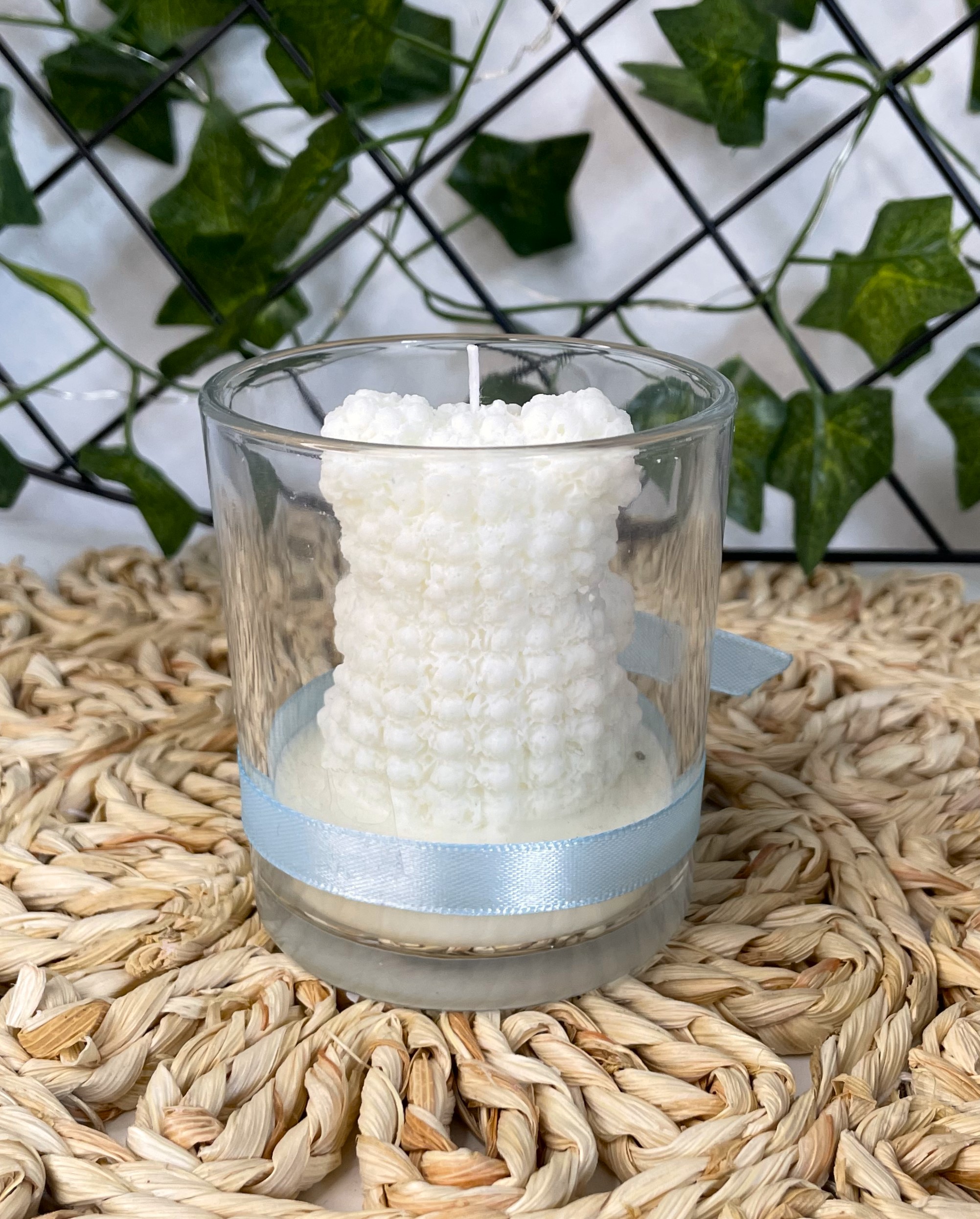 Świeca sojowa miś w szkle - obrazek 4