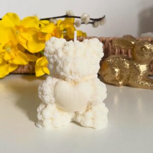 Świeca sojowa Miś z Sercem