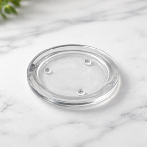 Szklana podstawka pod świecę wolnostojącą