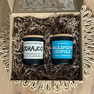 Pożegnalny zestaw z humorem dla współpracownika