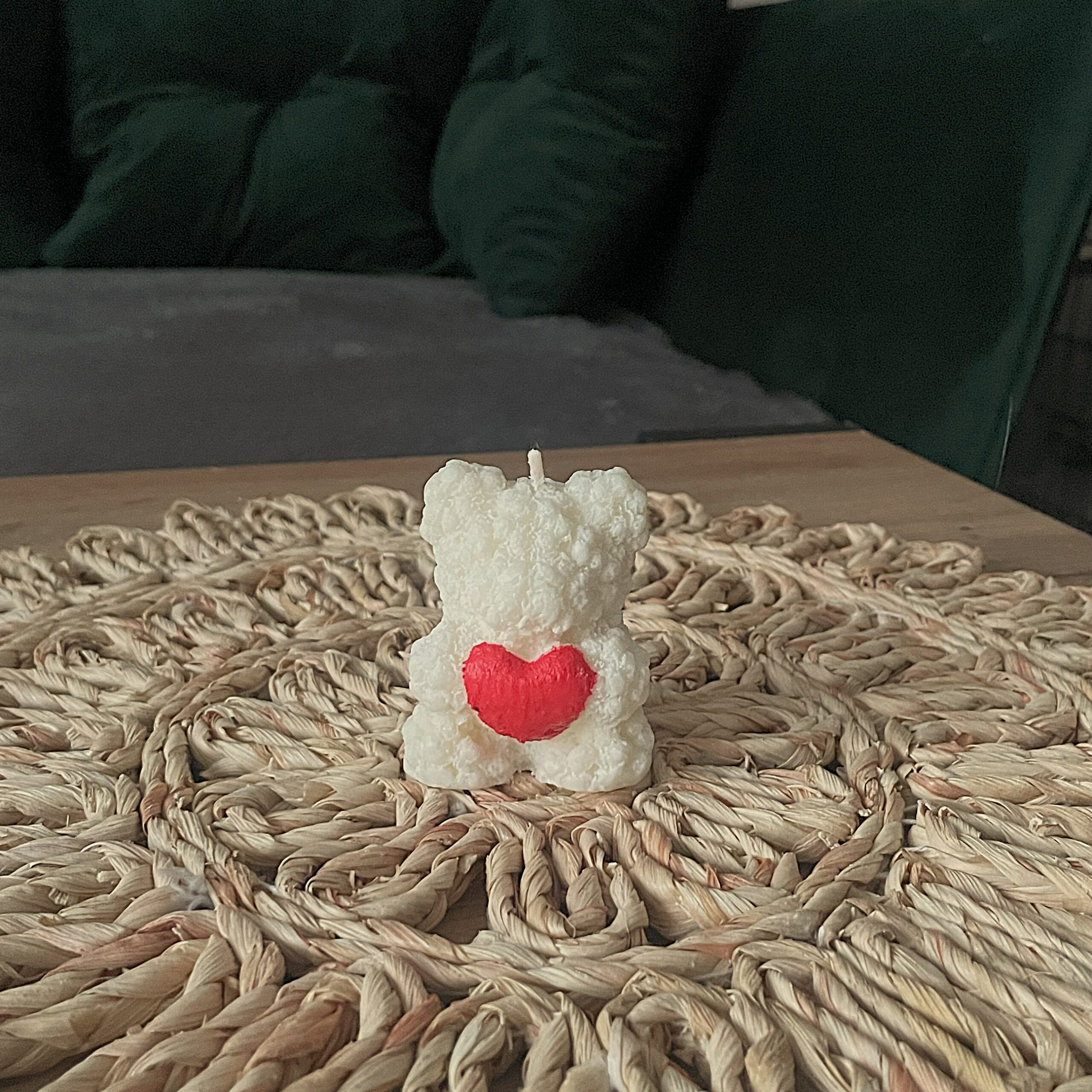 Świeca sojowa Miś z Sercem - obrazek 2