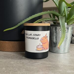 Świeca sojowa „100 lat stary pierdzielu”