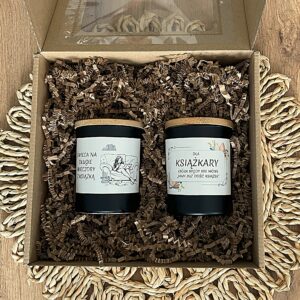 Zestaw 2 świec sojowych dla miłośników książek