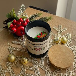 Świeca sojowa „Zapach spokoju na święta”