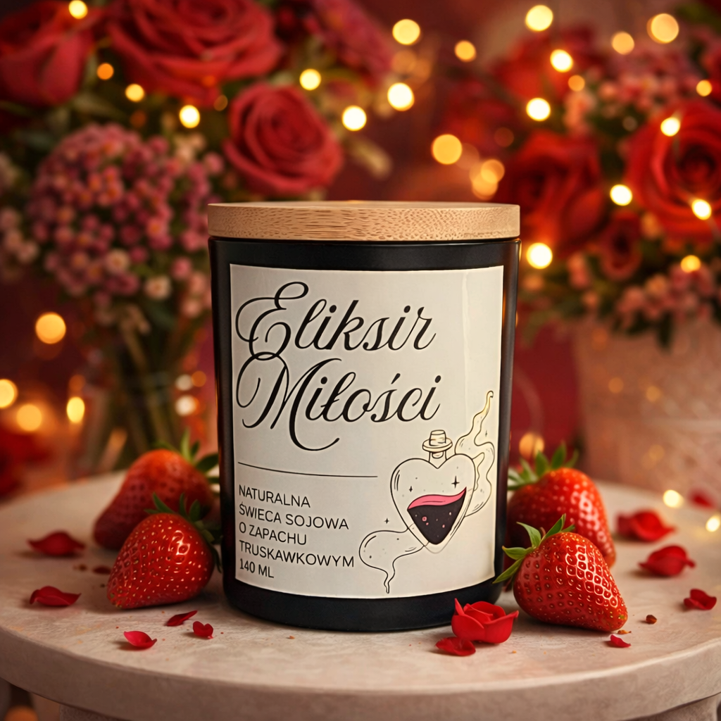 Zestaw świec sojowych na Walentynki – zestaw „Kocham Cię” i „Eliksir miłości” - obrazek 5