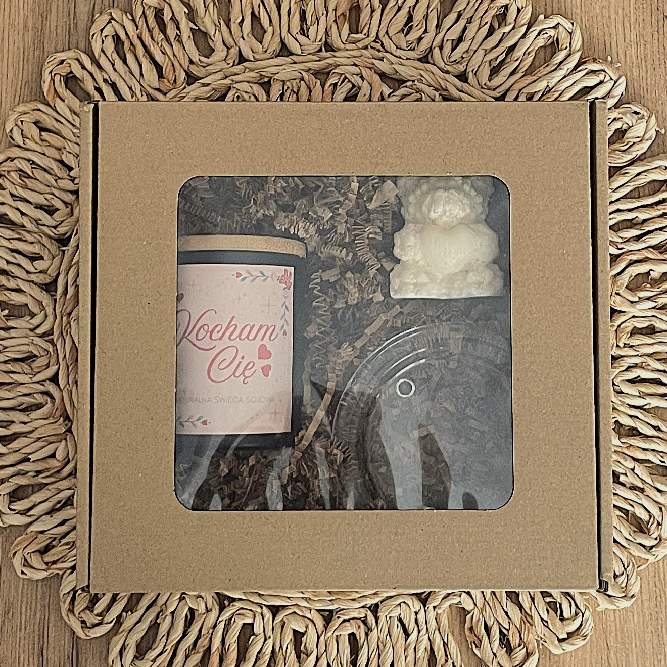 Walentynkowy zestaw świec sojowych „Kocham Cię” – prezent dla niej - obrazek 3