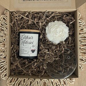 Walentynkowy zestaw świec sojowych „Eliksir Miłości” – prezent dla niej