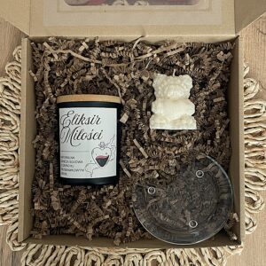 Walentynkowy zestaw świec sojowych „Eliksir Miłości” – prezent dla niej