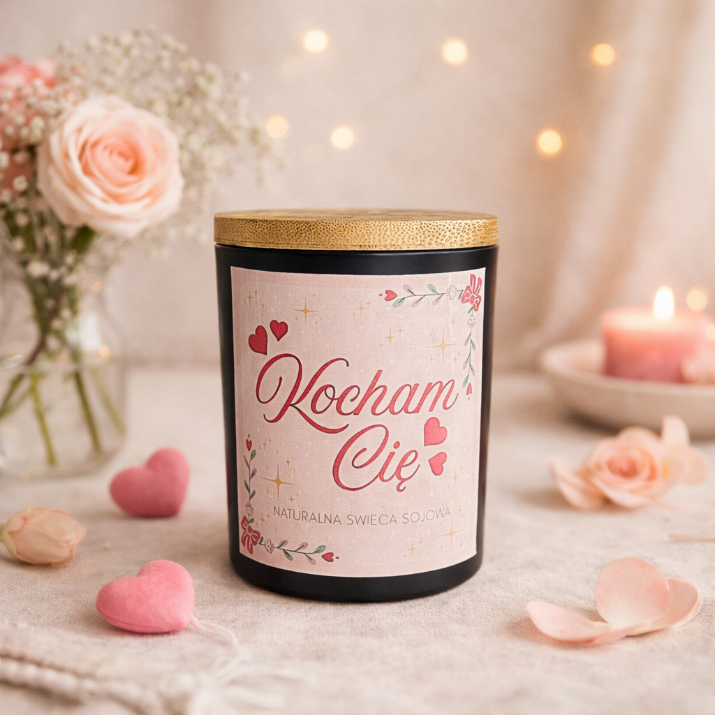 Zestaw świec sojowych na Walentynki – zestaw „Kocham Cię” i „Eliksir miłości” - obrazek 4